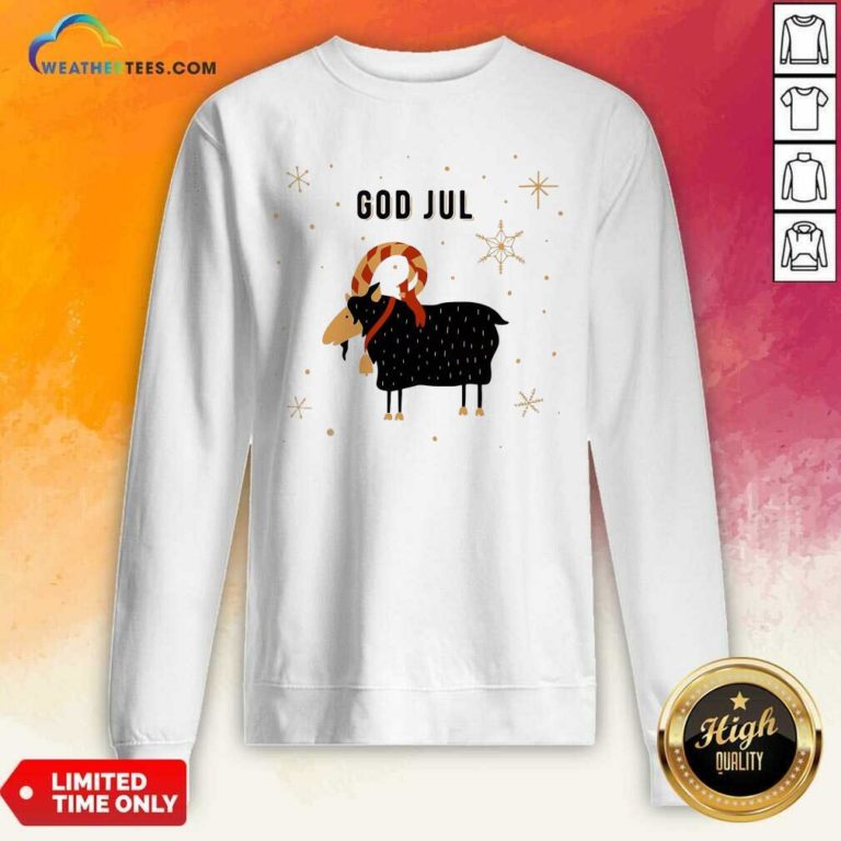 God Jul Goat Ugly Christmas Sweatshirt - Design By Weathertees.com