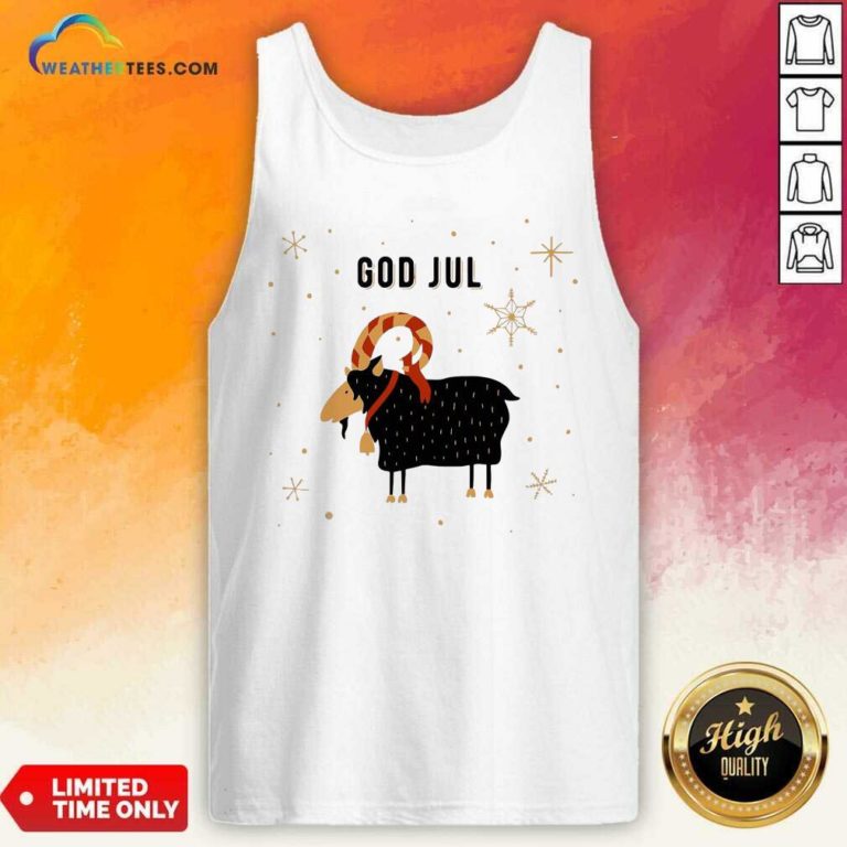 God Jul Goat Ugly Christmas Tank Top - Design By Weathertees.com