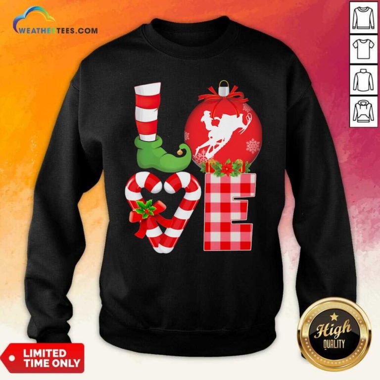 Love Snowboarding Pajama Elf Mery Christmas Sweatshirt - Design By Weathertees.com