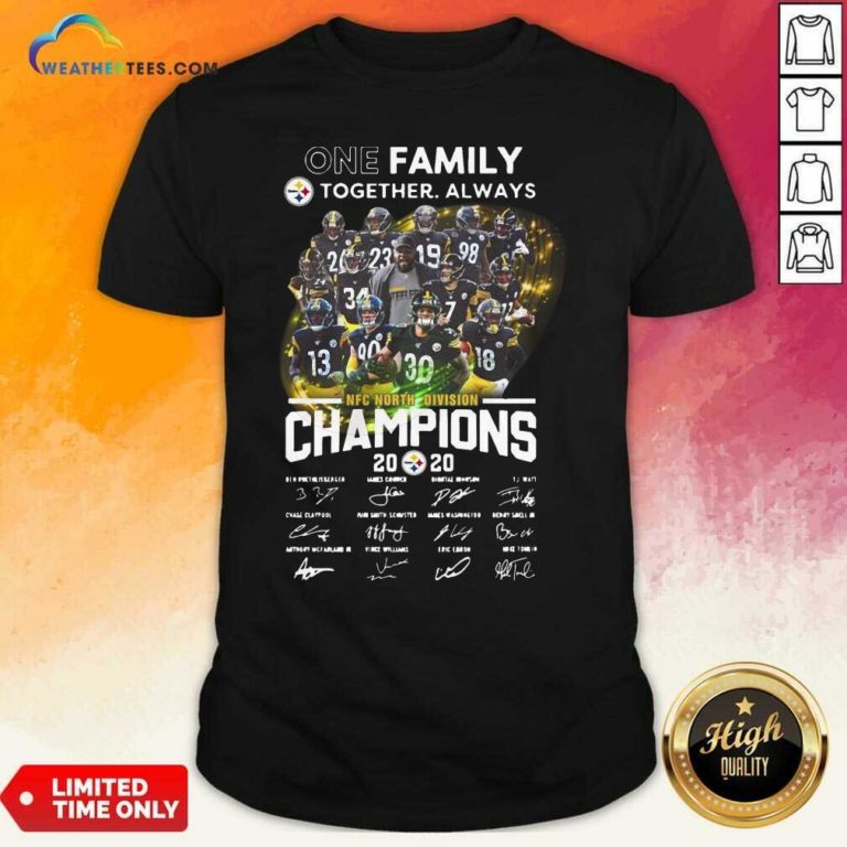One Family Pittsburgh Steelers Together Always Nfc North Division Champions Signatures Shirt - Design By Weathertees.com