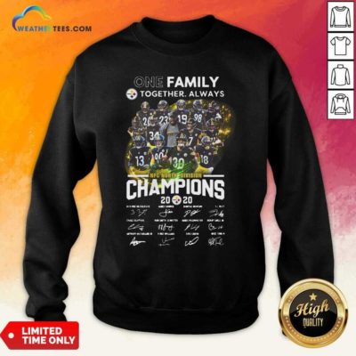 One Family Pittsburgh Steelers Together Always Nfc North Division Champions Signatures Sweatshirt - Design By Weathertees.com