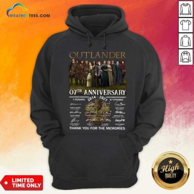 Outlander 07th Anniversary 2014 2021 Thank You For The Memories Signatures Hoodie - Design By Weathertees.com