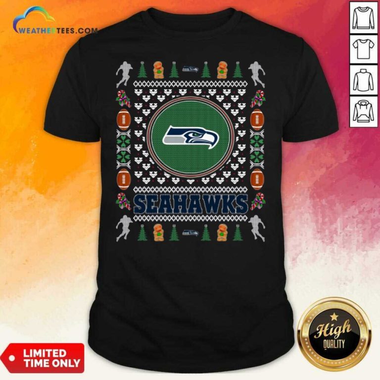 Seattle Seahawks Merry Christmas Shirt - Design By Weathertees.com
