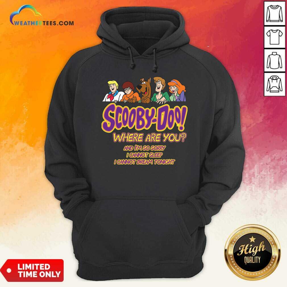 Scooby-doo Where Are You And I’m So Sorry I Cannot Sleep Hoodie - Design By Weathertees.com