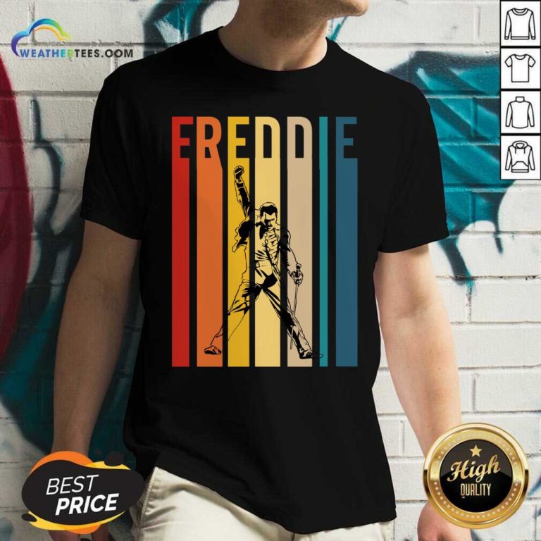 Freddie Mercury Vintage V-neck - Design By Weathertees.com
