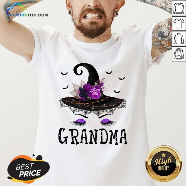 Grandma Witch Hat Halloween V-neck - Design By Weathertees.com