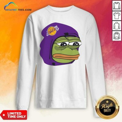 Los Angeles Lakers Sad Pepe The Frog Sweatshirt - Design By Weathertees.com