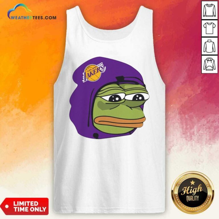 Los Angeles Lakers Sad Pepe The Frog Tank Top - Design By Weathertees.com