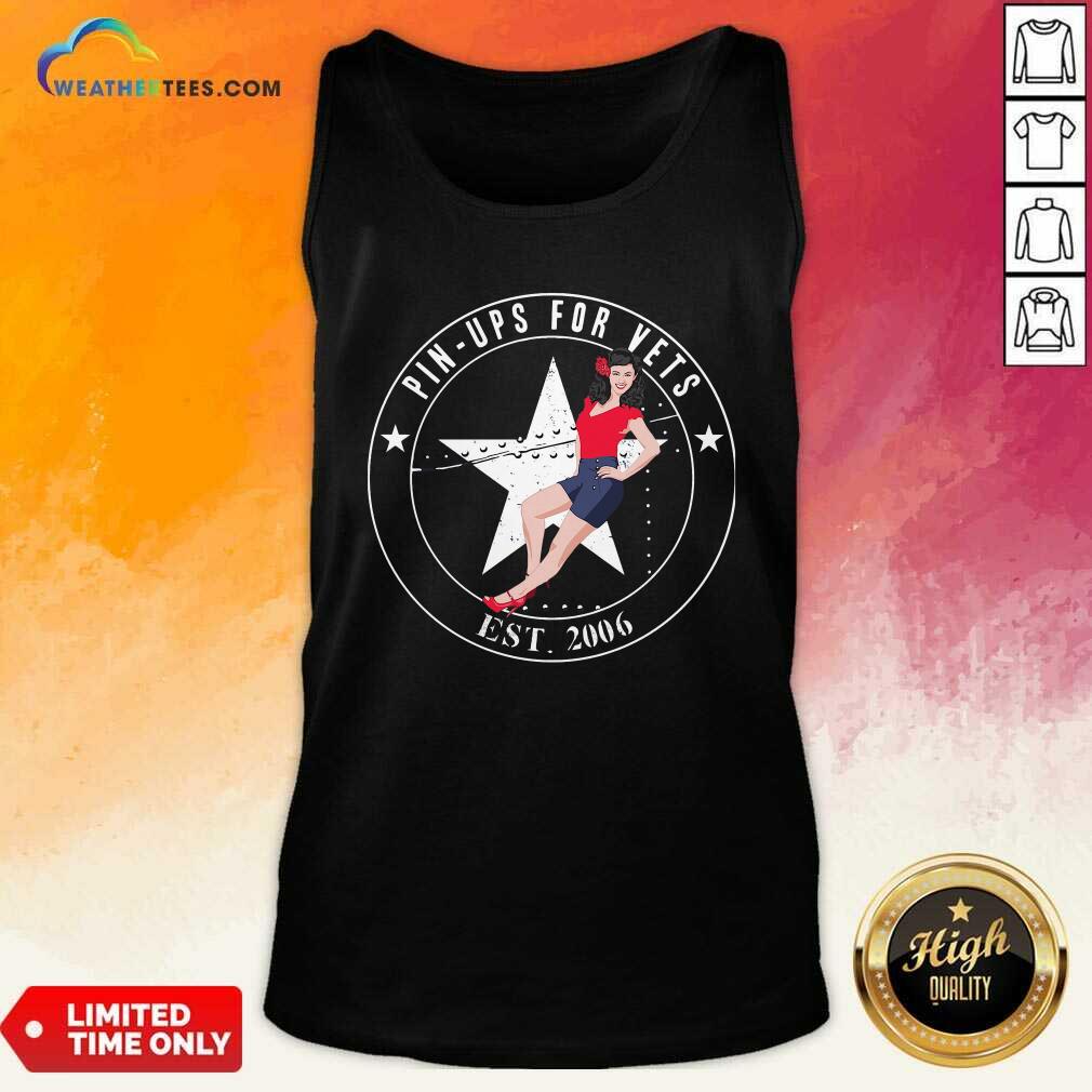 Pin Ups For Vets Est 2006 Tank Top - Design By Weathertees.com