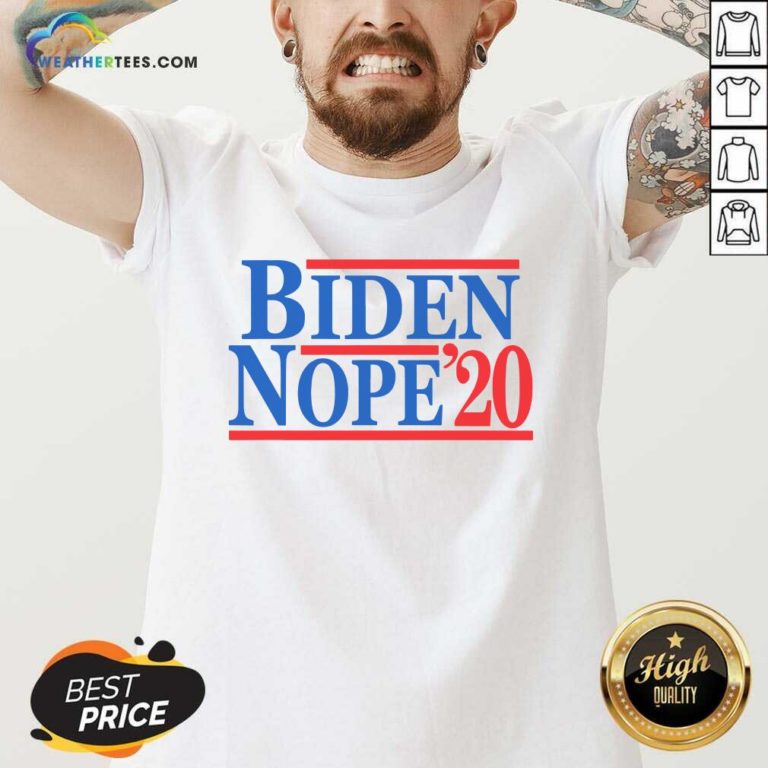 Biden Nope 2020 President Election V-neck - Design By Weathertees.com