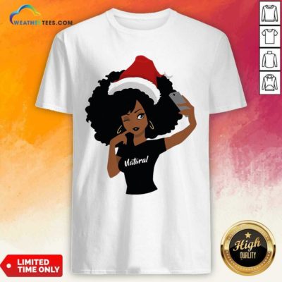 Black Girl Magic Natural Merry Christmas Shirt - Design By Weathertees.com