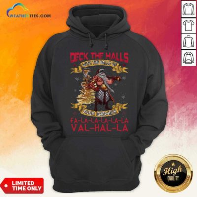 Santa Claus Deck The Hall With The Balls Of Your Enemies Valhalla Christmas Hoodie - Design By Weathertees.com