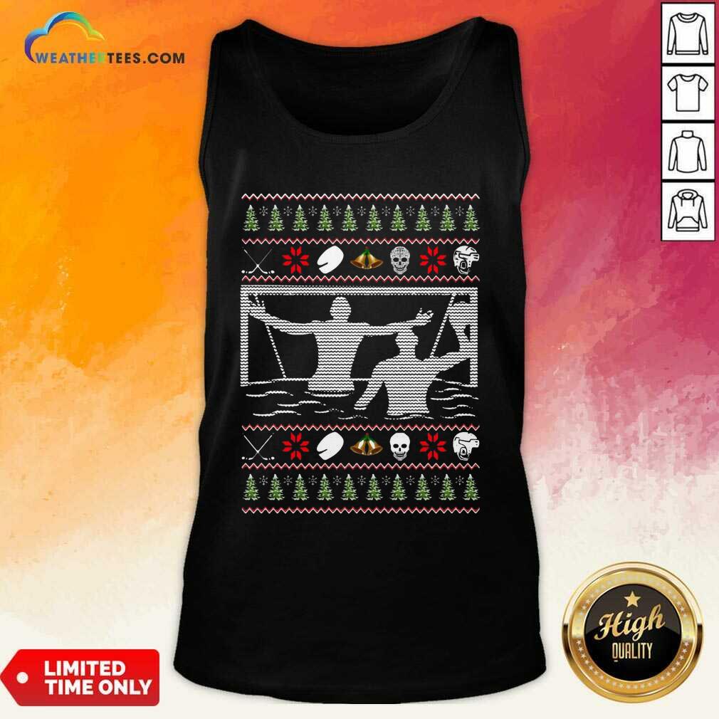 Water Polo Ugly Christmas Tank Top - Design By Weathertees.com