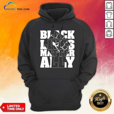 Black Lives Matter Ally White Hoodie - Design By Weathertees.com