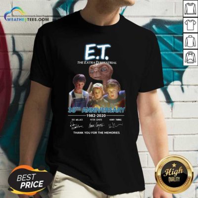 E.T. The Extra Terrestrial 38th Anniversary 1982 2020 Thank You For The Memories Signatures V-neck - Design By Weathertees.com