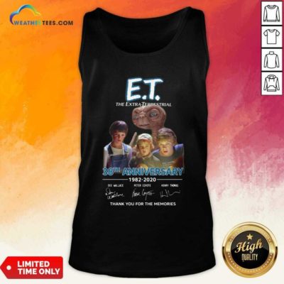 E.T. The Extra Terrestrial 38th Anniversary 1982 2020 Thank You For The Memories Signatures Tank Top - Design By Weathertees.com