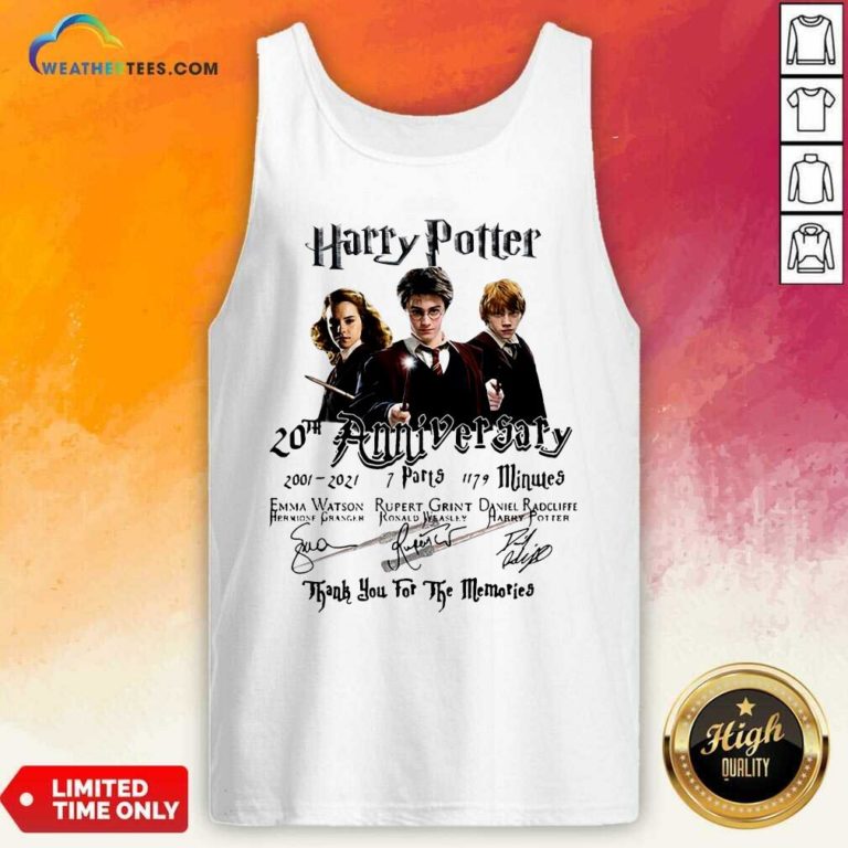 Harry Potter 20th Anniversary 2001 2021 7 Parts 1179 Minutes Signatures Tank Top - Design By Weathertees.com
