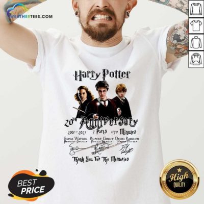 Harry Potter 20th Anniversary 2001 2021 7 Parts 1179 Minutes Signatures V-neck - Design By Weathertees.com
