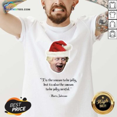 It’s The Season To Be Jolly Boris Jumper Boris Johnson Christmas V-neck - Design By Weathertees.com