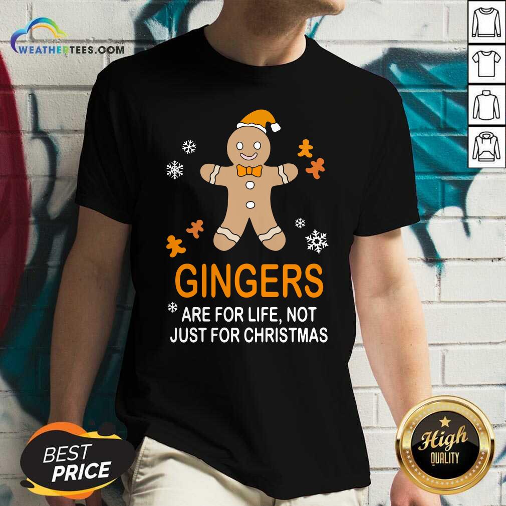 Snowman Gingers Are For Life Not Just For Christmas V-neck - Design By Weathertees.com