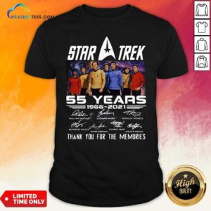 Star Trek 55 Years 1966 2021 Thank You For The Memories Signatures Shirt - Design By Weathertees.com