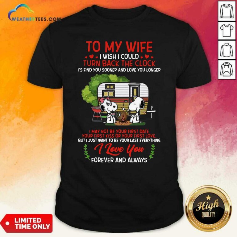 Snoopy And Girlfriend To My Wife Turn Back The Clock I Love You Valentines Day Shirt - Design By Weathertees.com