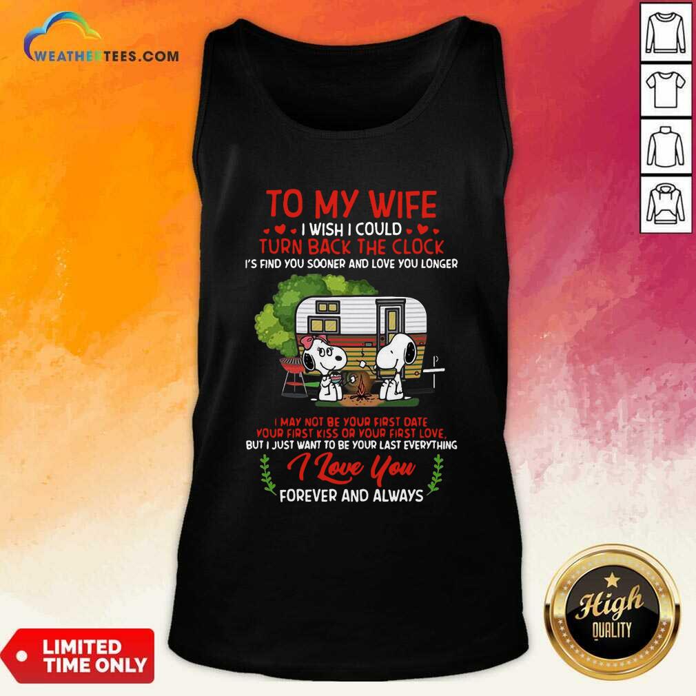 Snoopy And Girlfriend To My Wife Turn Back The Clock I Love You Valentines Day Tank Top - Design By Weathertees.com