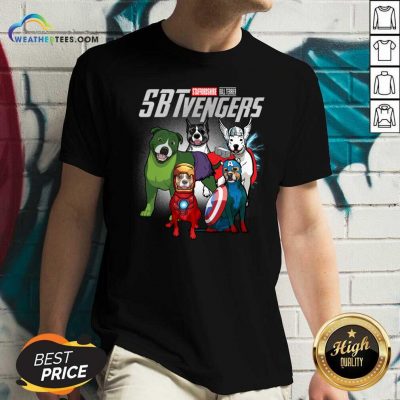 Staffordshire Bull Terrier Marvel Avengers Sbtvengers V-neck - Design By Weathertees.com