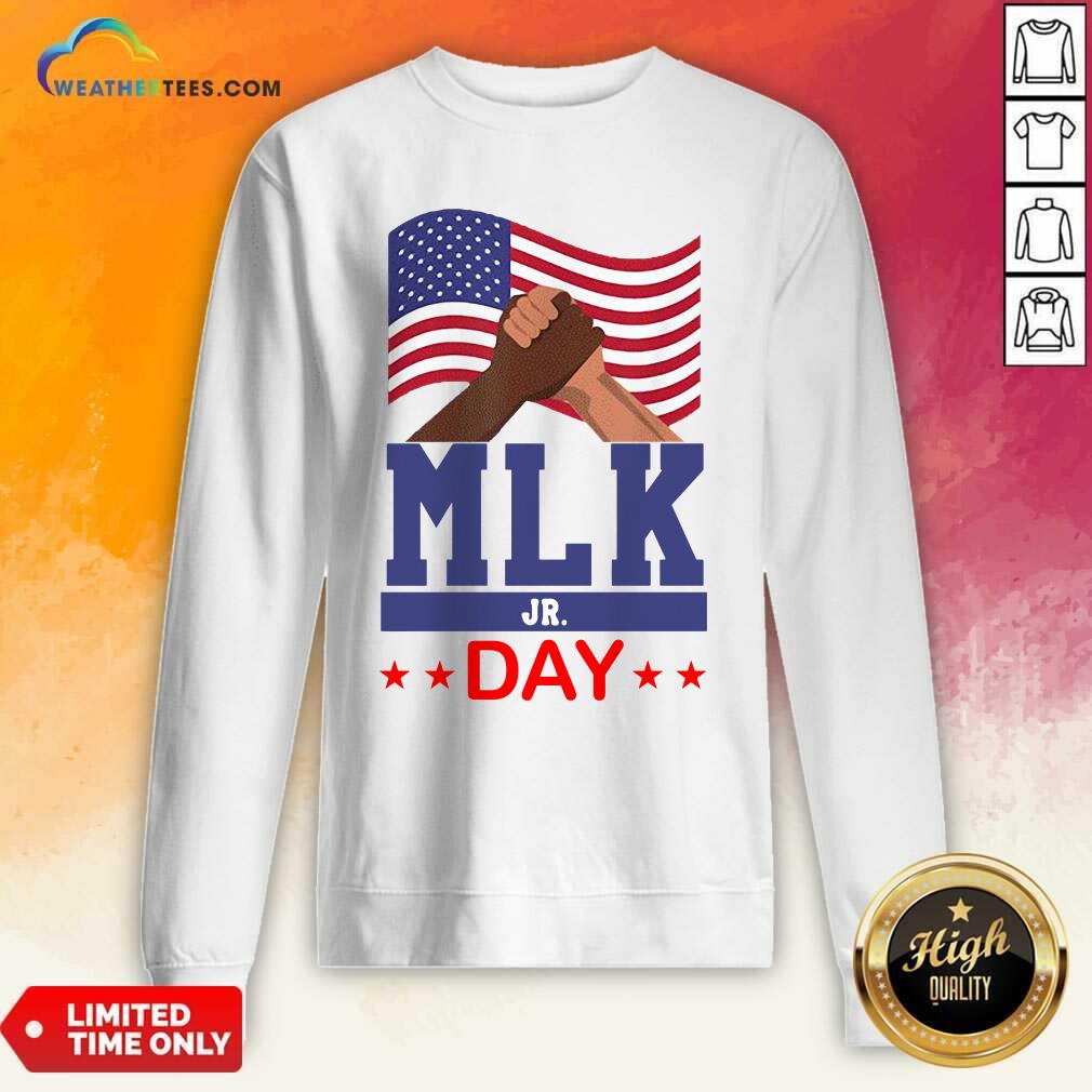 American Flag Martin Luther King Jr Day MLK Fist Freedom Sweatshirt - Design By Weathertees.com