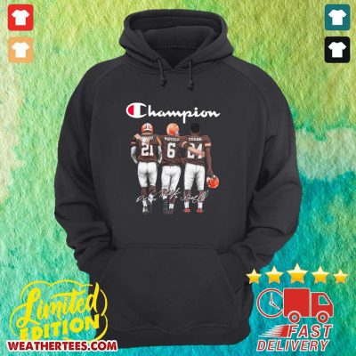 Cleveland Browns Ward Mayfield And Chubb Champion Hoodie - Design By Weathertees.com