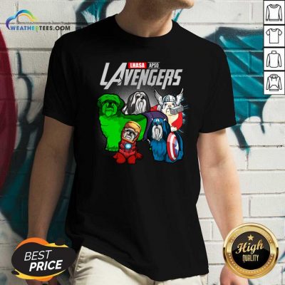 Lhasa Apso Marvel Avengers LAvengers V-neck - Design By Weathertees.com