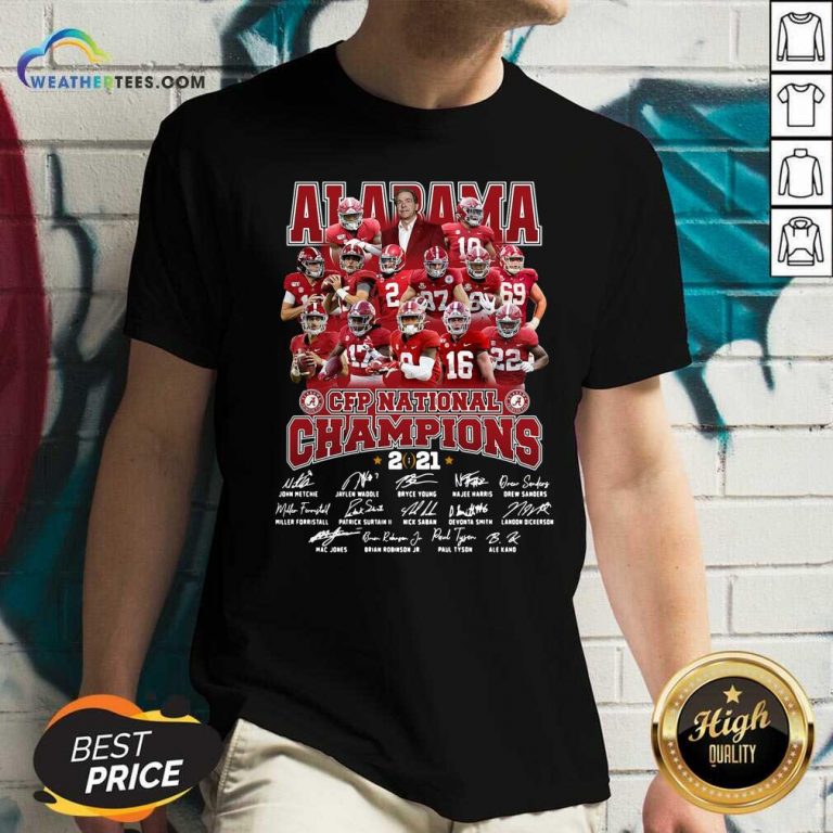 Alabama Cfp National Champions 2020 Signature V-neck - Design By Weathertees.com