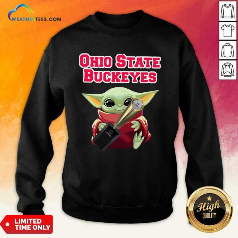 Baby Yoda Ohio State Buckeyes Sweatshirt - Design By Weathertees.com