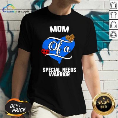 Mom Of A Special Needs Warrior Heart V-neck - Design By Weathertees.com