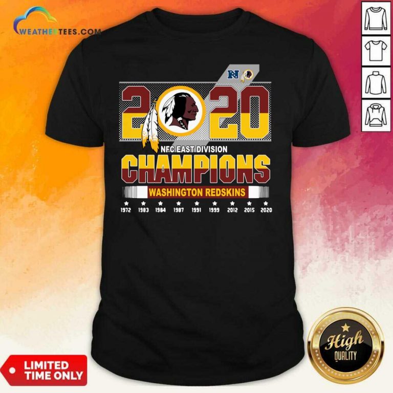 2020 NFC East Division Champions Washington Redskins Shirt - Design By Weathertees.com