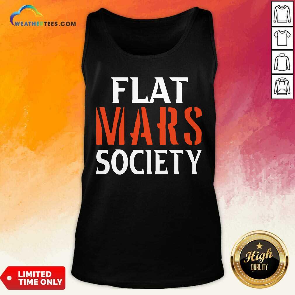 Flat Mars Society Tank Top - Design By Weathertees.com