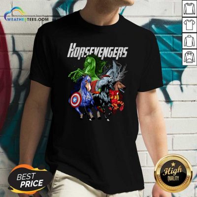 Hot Horse Marvel Avengers Horsevengers V-neck - Design By Weathertees.com