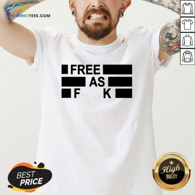 Kyle Rittenhouse Free As Fuck V-neck - Design By Weathertees.com