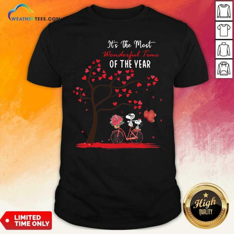 Snoopy And Girlfriend Its The Most Wonderful Time Of The Year Valentines Day Shirt - Design By Weathertees.com