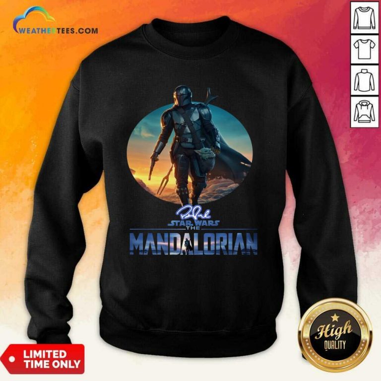 The Mandalorian Star Wars Signature Sunset Sweatshirt - Design By Weathertees.com