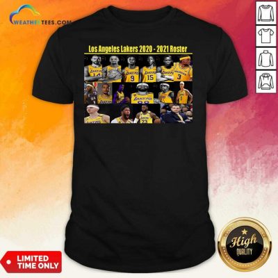 Los Angeles Lakers 2020 2021 Roster Shirt - Design By Weathertees.com