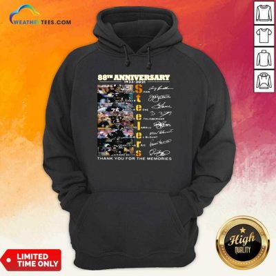 Pittsburgh Steelers Football 88th Anniversary Thank You For The Memories Signatures Hoodie - Design By Weathertees.com