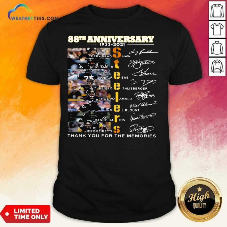 Pittsburgh Steelers Football 88th Anniversary Thank You For The Memories Signatures Shirt - Design By Weathertees.com