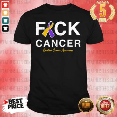Raise Support Bladder Ribbon Cancer Awareness Pun Shirt - Design By Weathertees.com