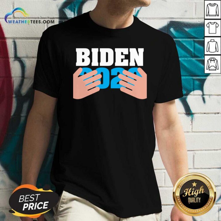 Joe Biden 2020 Hands V-neck - Design By Weathertees.com