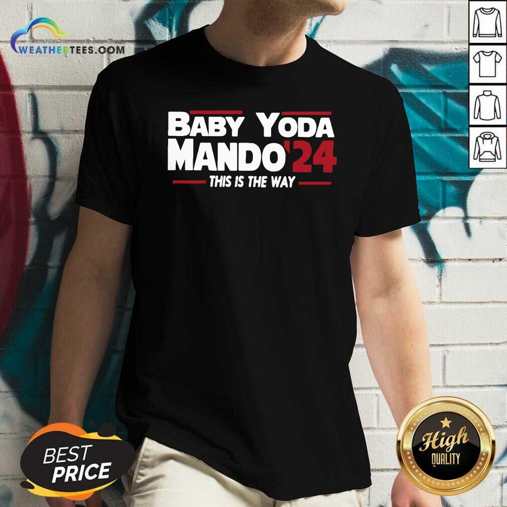 Babay Yoda Mando 24 This Is The Way V-neck - Design By Weathertees.com