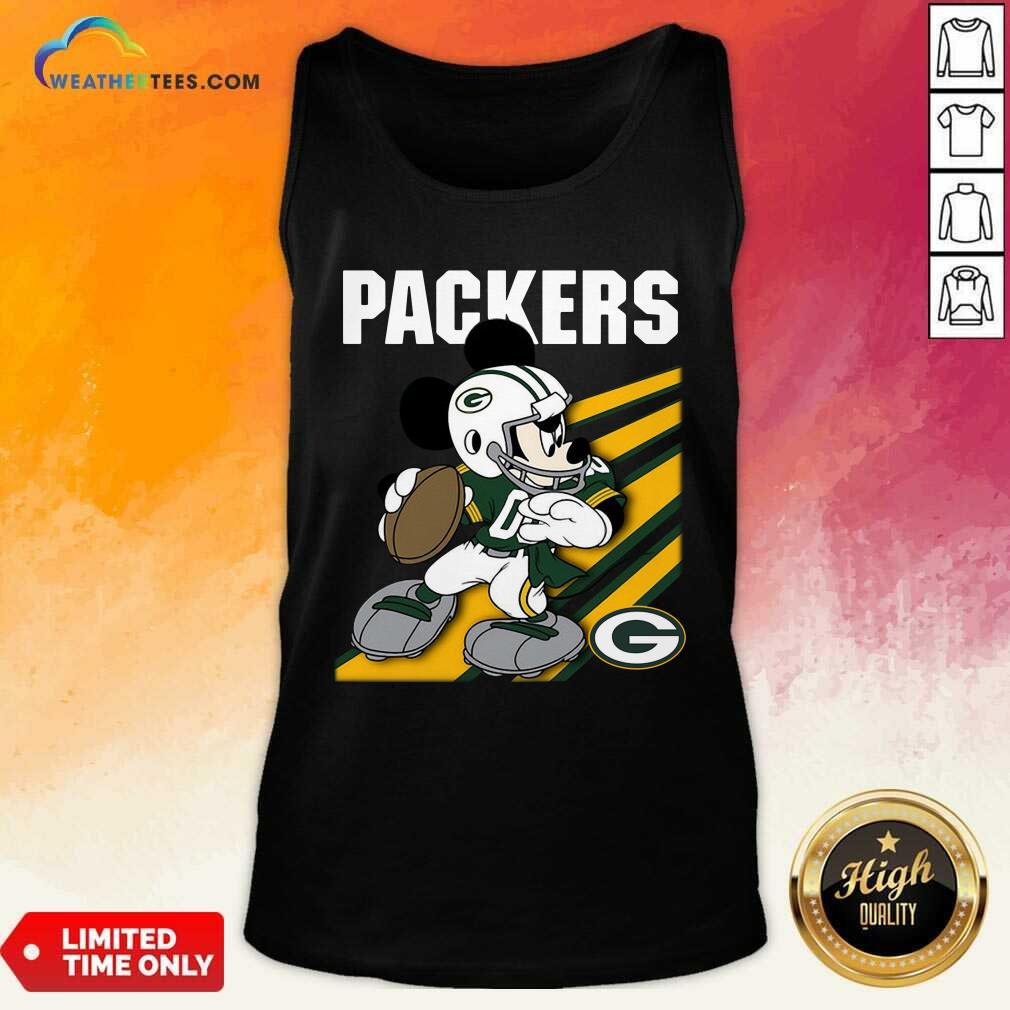 Mickey Mouse Green Bay Packers Tank Top - Design By Weathertees.com