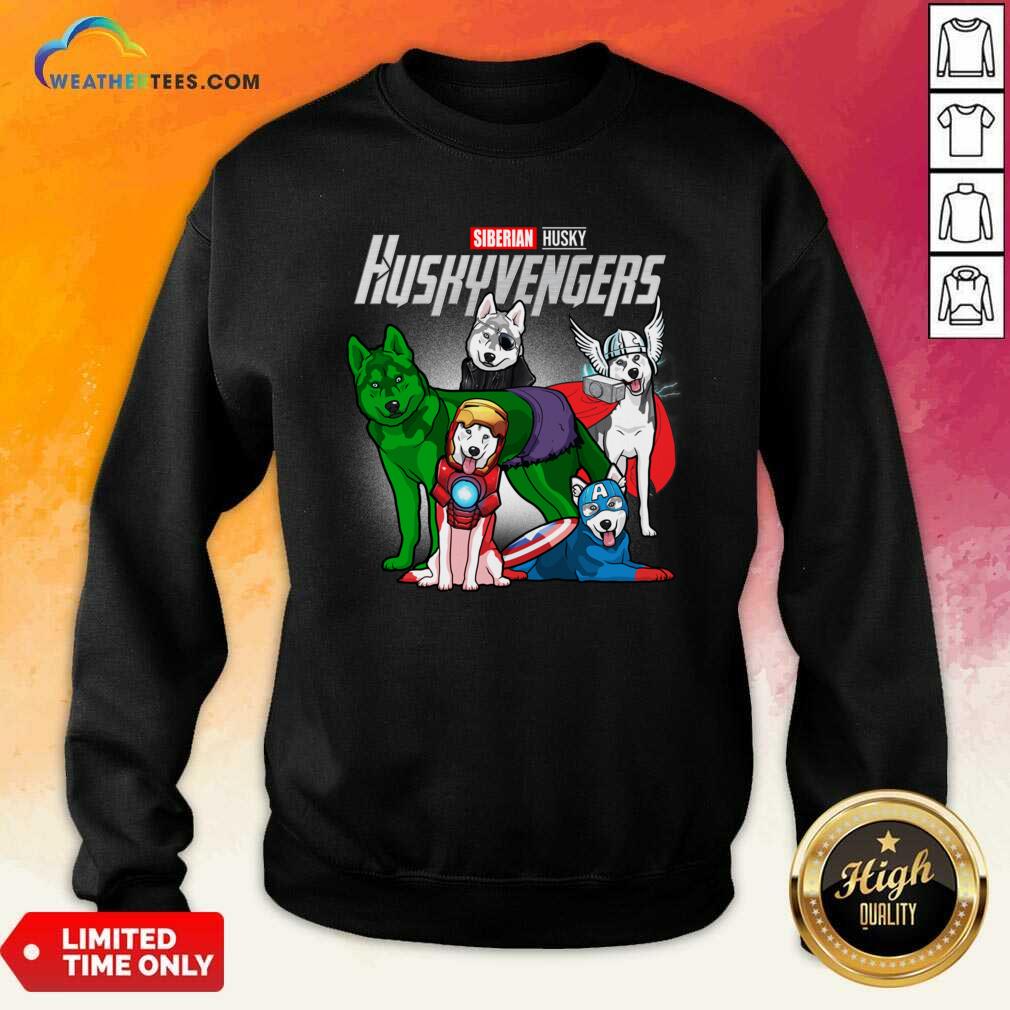 Siberian Husky Marvel Avengers Huskyvengers Sweatshirt - Design By Weathertees.com