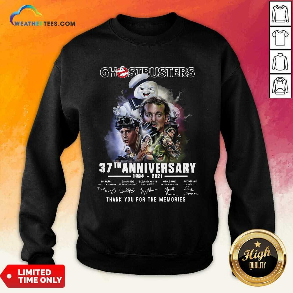 Chestbusters 37th Anniversary 1984 2021 Thank You For The Memories Signatures Sweatshirt - Design By Weathertees.com