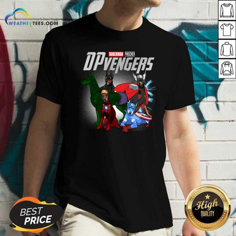 Dobeman Pincher Marvel Avengers DPvengers V-neck - Design By Weathertees.com